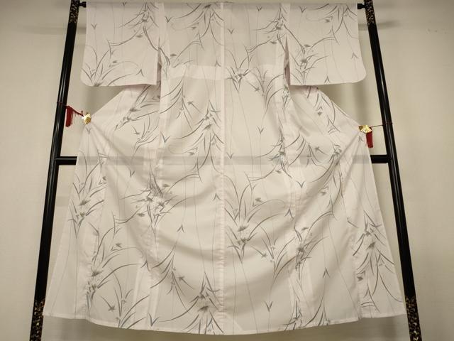 平和屋着物＊夏物　小紋　絽　草花文　洗える着物　AABL7931jd