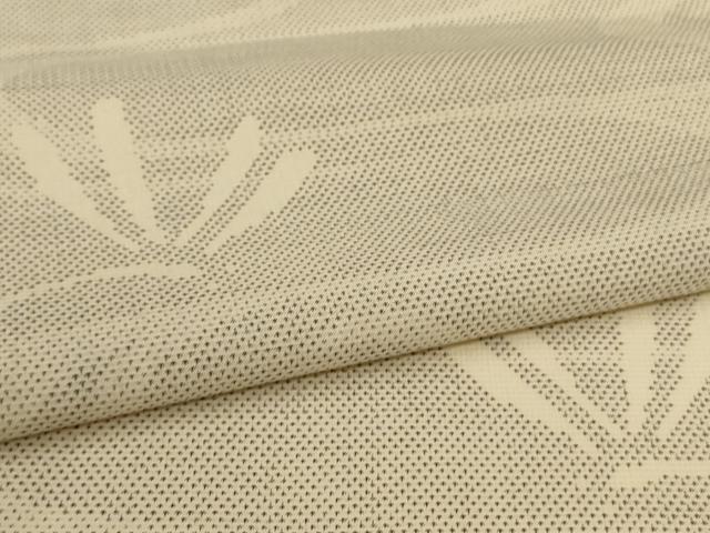平和屋着物＊夏物　本場大島紬　夏大島　白大島　勝虫　流水文　正絹　逸品　AABL7934jd