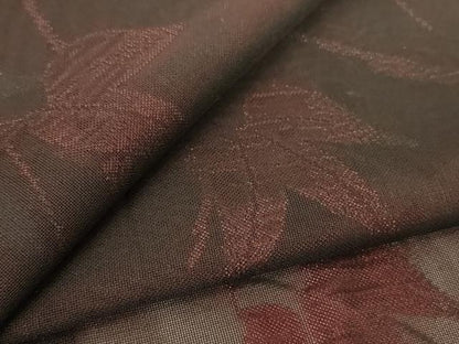 平和屋着物＊夏物　小紋　紗　枝葉文　正絹　逸品　AABL7937jd