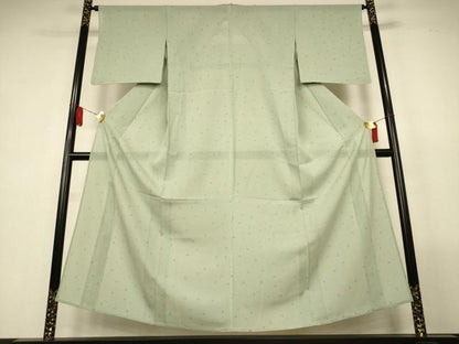 平和屋着物＊夏物　小紋　絽　舞花文　正絹　逸品　AABL7938jd