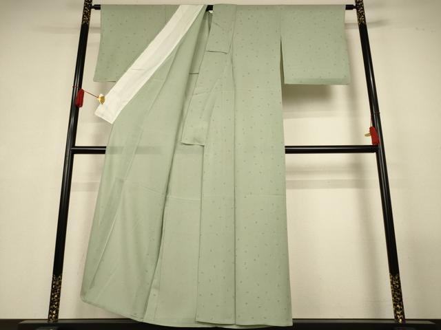 平和屋着物＊夏物　小紋　絽　舞花文　正絹　逸品　AABL7938jd