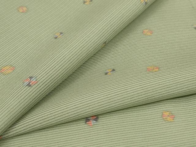 平和屋着物＊夏物　小紋　絽　舞花文　正絹　逸品　AABL7938jd