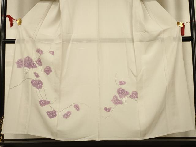平和屋着物＊夏物　訪問着　絽　絞り　蔦の葉文　正絹　逸品　AABL7945jd