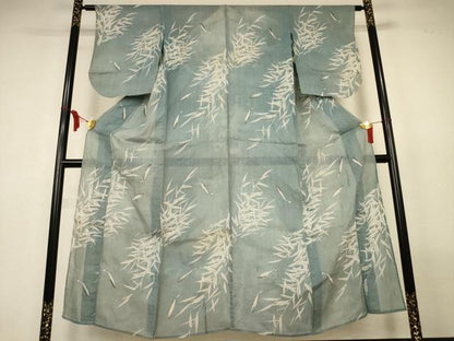 平和屋着物＊夏物　上布　魚　麻　逸品　AABL7946jd