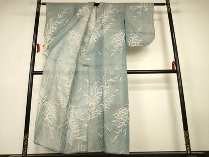 平和屋着物＊夏物　上布　魚　麻　逸品　AABL7946jd