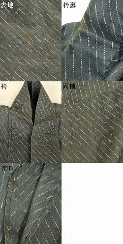平和屋着物＊夏物　上布　変わり斜縞　麻　逸品　AABL7947jd