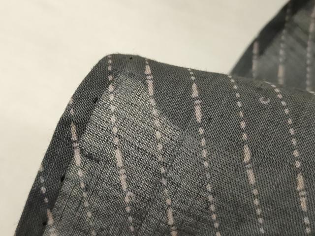 平和屋着物＊夏物　上布　変わり斜縞　麻　逸品　AABL7947jd