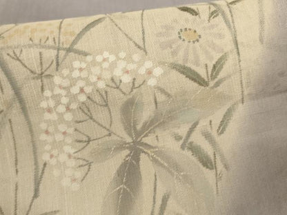 平和屋着物＊夏物　訪問着　紗紬　手描き　道長花文　銀彩　ロング丈　正絹　逸品　AABL7977jd