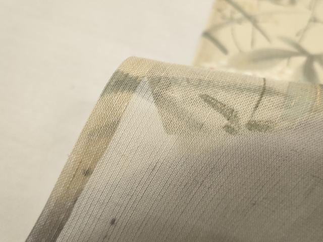 平和屋着物＊夏物　訪問着　紗紬　手描き　道長花文　銀彩　ロング丈　正絹　逸品　AABL7977jd