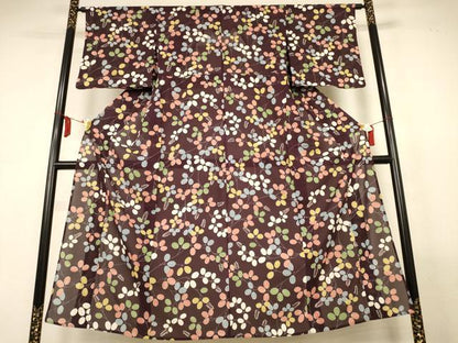 平和屋着物＊夏物　小紋　絽　萩文　正絹　逸品　AABL7992jd