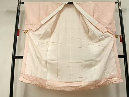 平和屋着物●長襦袢　袷　総絞り　正絹　逸品　AABL8004fy