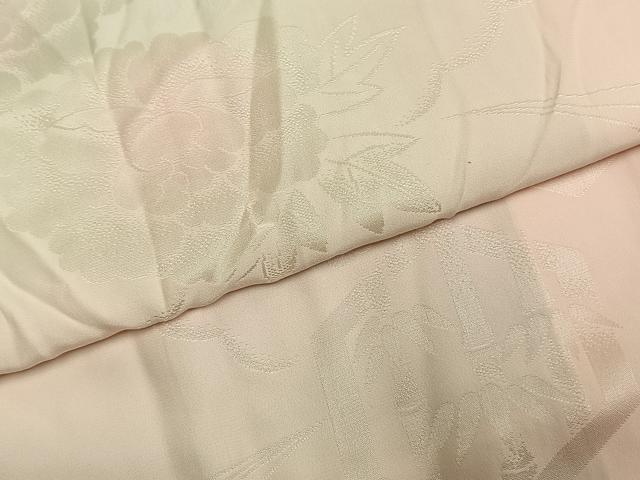 平和屋着物●振袖用長襦袢　袷　亀甲草花地紋　暈し染め　半衿刺繍　正絹　逸品　AABL8011fy