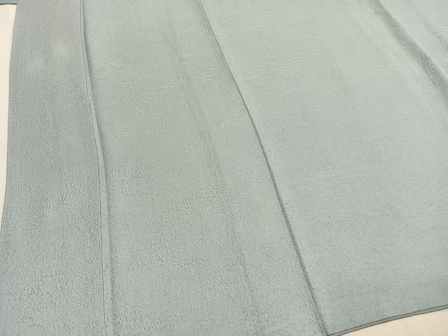 平和屋着物●上質な色無地　草花地紋　秘色色　正絹　逸品　AABL8053fy