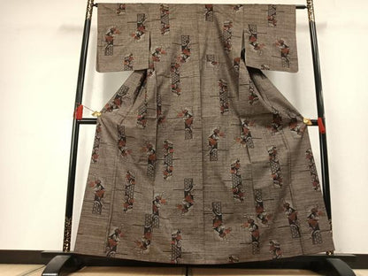 平和屋着物●本場大島紬　9マルキ　色紙花文　正絹　逸品　未使用　AABL8076fy