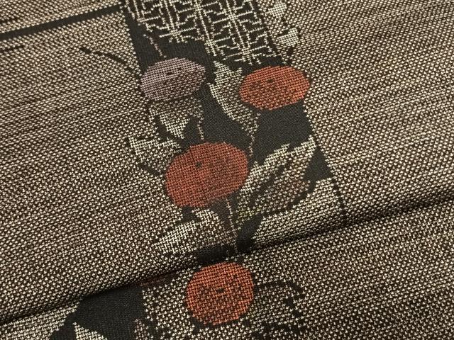 平和屋着物●本場大島紬　9マルキ　色紙花文　正絹　逸品　未使用　AABL8076fy