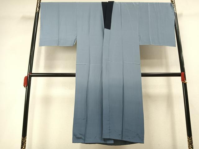 平和屋着物●男性　長襦袢　袷　手描き　富士山　枝松文　暈し染め　金彩　正絹　逸品　AABL8077fy