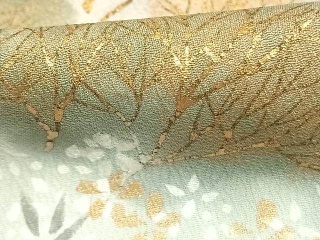 平和屋着物●訪問着　風景文　暈し染め　金彩　正絹　逸品　AABL8094fy