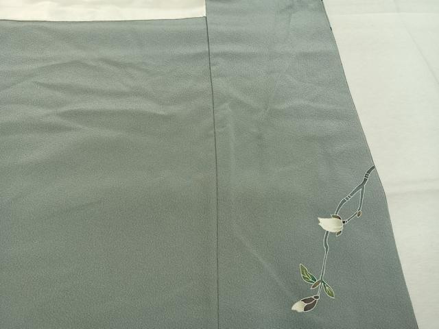 平和屋着物●糸目友禅作家　滝沢晃　訪問着　枝花文　暈し染め　銀座おゝぎ屋扱い　正絹　逸品　AABL8097fy