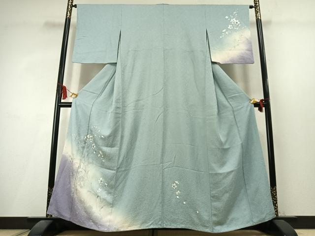 平和屋着物●訪問着　草花文　暈し染め　金彩　やまと誂製　正絹　逸品　AABL8100fy