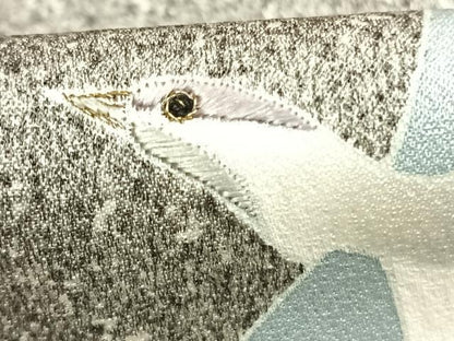 平和屋着物●訪問着　刺繍　飛鳥文　たたき染め　金糸　正絹　逸品　AABL8114fy