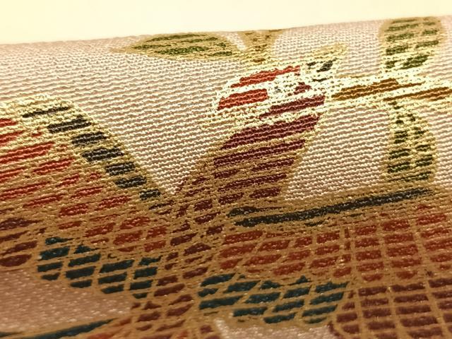 平和屋着物●訪問着　舞蝶花鳥文　暈し染め　金彩　正絹　逸品　AABL8115fy