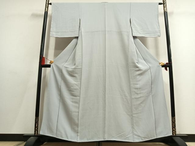 平和屋着物●上質な色無地　薄雲鼠色　正絹　逸品　未使用　AABL8118fy