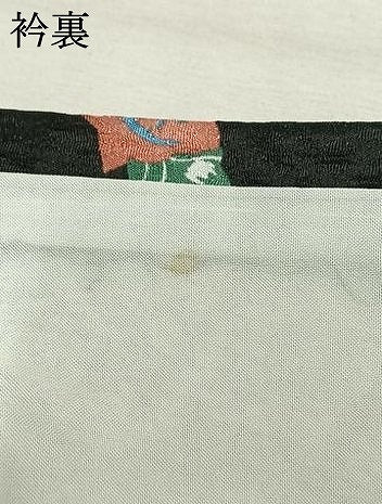 平和屋着物●服飾評論家　市田ひろみ　小振袖　二尺袖　草花文　暈し染め　黒地　洗える着物　AABL8125fy