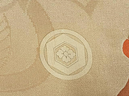 平和屋本店●アンティーク　大正ロマン　振袖　駒刺繍　御所車花鳥文　金彩　正絹　逸品　AABL8128fy