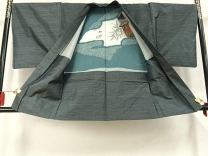平和屋着物●男性　本場大島紬　アンサンブル　100亀甲　総詰め　正絹　逸品　AABL8133fy