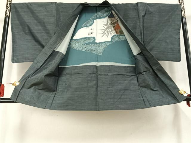 平和屋着物●男性　本場大島紬　アンサンブル　100亀甲　総詰め　正絹　逸品　AABL8133fy