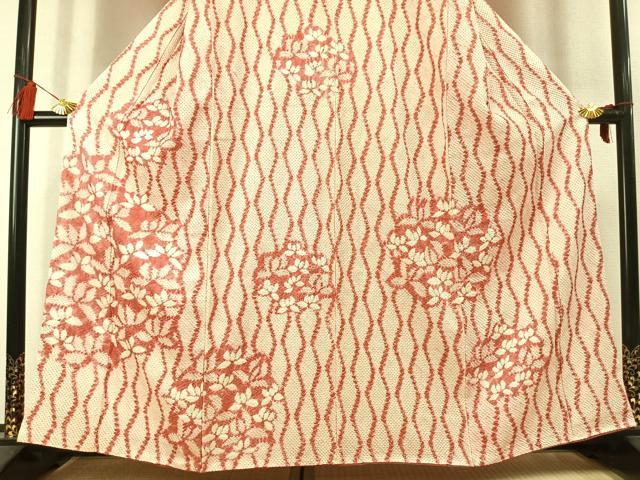 平和屋着物●訪問着　総絞り　立涌舞葉文　正絹　逸品　AABL8136fy