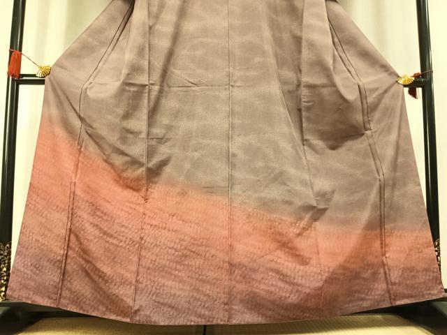 平和屋着物●本場染大島紬　訪問着　霞文　正絹　逸品　AABL8143fy
