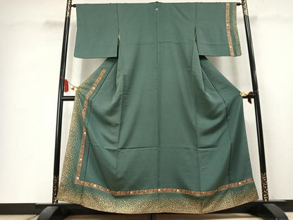 平和屋着物●訪問着　花唐草文　金彩　正絹　逸品　AABL8145fy