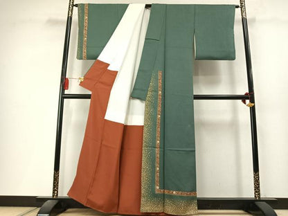 平和屋着物●訪問着　花唐草文　金彩　正絹　逸品　AABL8145fy