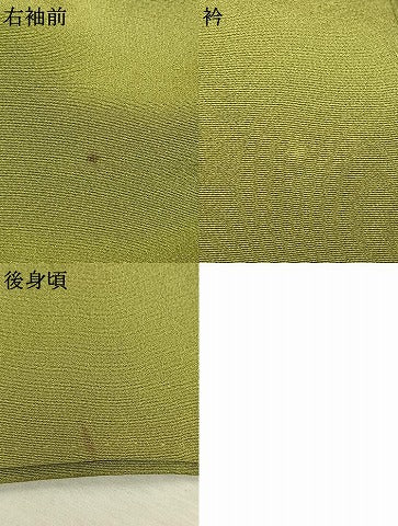 平和屋着物●上質な色無地　作家物　青丹色　正絹　逸品　AABL8159fy