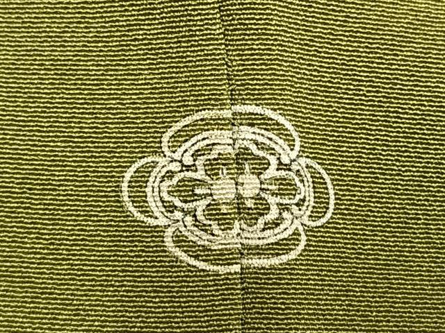 平和屋着物●上質な色無地　作家物　青丹色　正絹　逸品　AABL8159fy