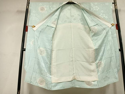 平和屋着物●振袖用長襦袢　無双仕立て　絞り　舞花文　金彩　正絹　逸品　AABL8164fy