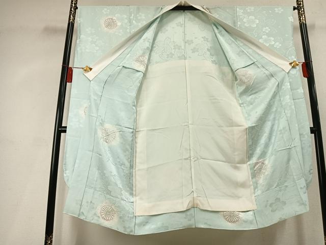 平和屋着物●振袖用長襦袢　無双仕立て　絞り　舞花文　金彩　正絹　逸品　AABL8164fy