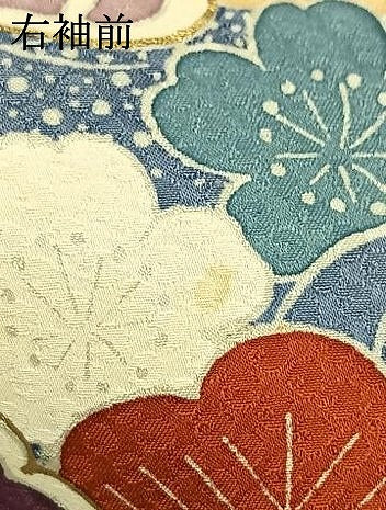 平和屋着物●豪華振袖　刺繍　松竹梅　御所車舞蝶文　金彩　正絹　逸品　AABL8166fy