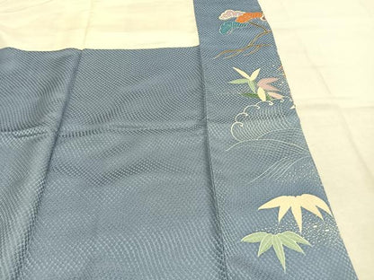 平和屋着物●豪華振袖　刺繍　松竹梅　御所車舞蝶文　金彩　正絹　逸品　AABL8166fy