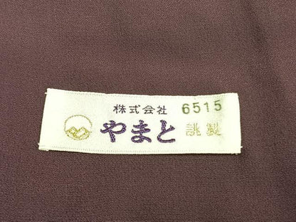 平和屋着物●上質な色無地　滅紫色　やまと誂製　正絹　逸品　未使用　AABL8187fy