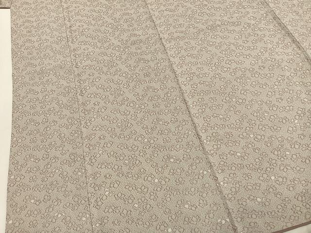 平和屋着物●お召　花尽くし　正絹　逸品　AABL8188fy