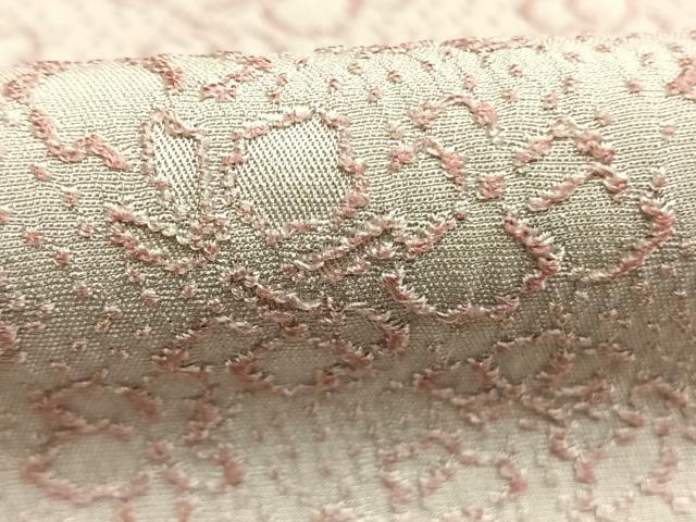 平和屋着物●お召　花尽くし　正絹　逸品　AABL8188fy