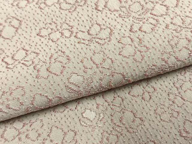 平和屋着物●お召　花尽くし　正絹　逸品　AABL8188fy