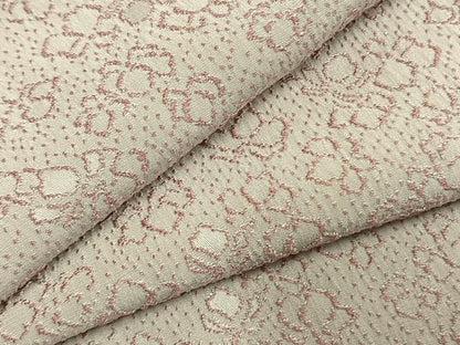 平和屋着物●お召　花尽くし　正絹　逸品　AABL8188fy