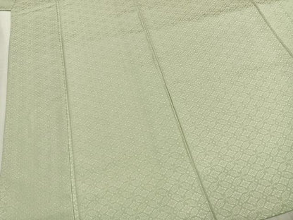 平和屋着物●お召　七宝花地紋　正絹　逸品　AABL8193fy