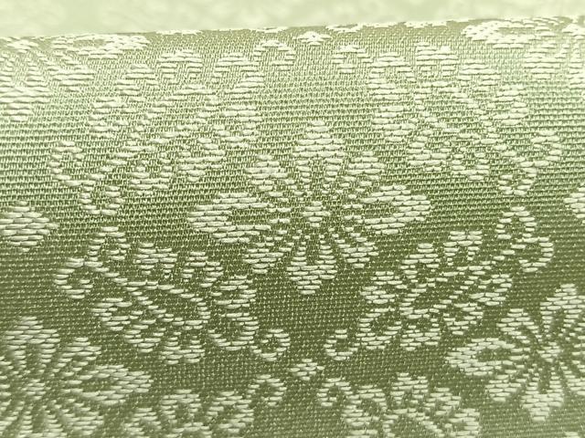 平和屋着物●お召　七宝花地紋　正絹　逸品　AABL8193fy