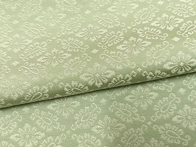 平和屋着物●お召　七宝花地紋　正絹　逸品　AABL8193fy