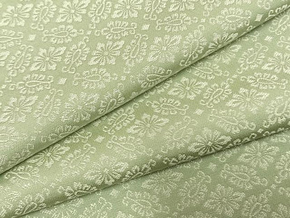 平和屋着物●お召　七宝花地紋　正絹　逸品　AABL8193fy