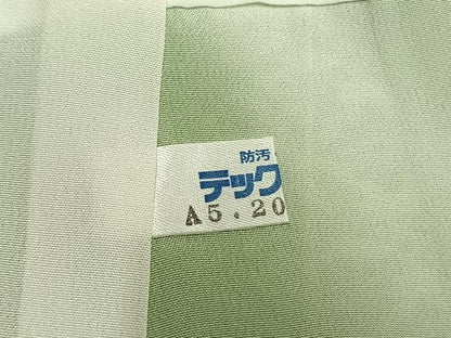 平和屋着物●お召　七宝花地紋　正絹　逸品　AABL8193fy